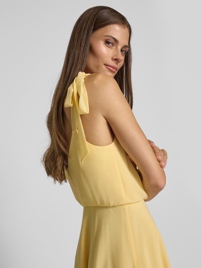 Jake*s Cocktail Cocktailkleid mit Wasserfall-Ausschnitt Hellgelb Melange 3