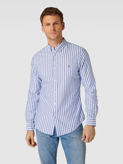 Polo Ralph Lauren Koszula casualowa w paski Granatowy 4