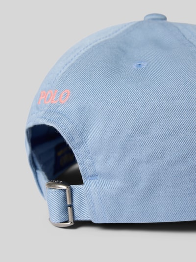 Produktfoto, Basecap aus reiner Baumwolle von Polo Ralph Lauren Kids in Hellblau, Optik: Unifarben, Logo-Stitching, Verschluss: verstellbarer Riegel, Materialverarbeitung: Twill