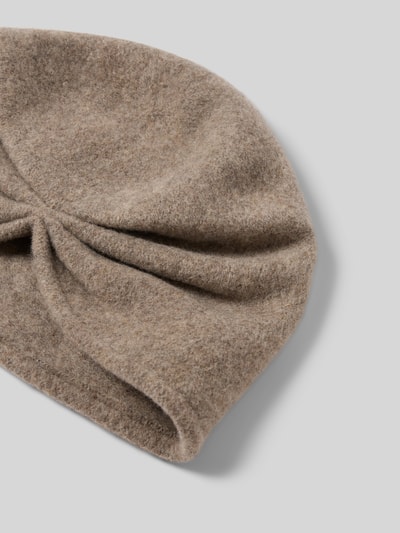 Loevenich Mütze aus reiner Wolle in Strick-Optik Modell 'NOS' Taupe 2