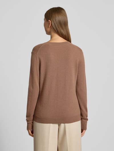 Christian Berg Woman Gebreide pullover met V-hals Hazelnoot - 5