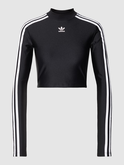 adidas Originals Cropped Longsleeve mit Label-Print Black 2