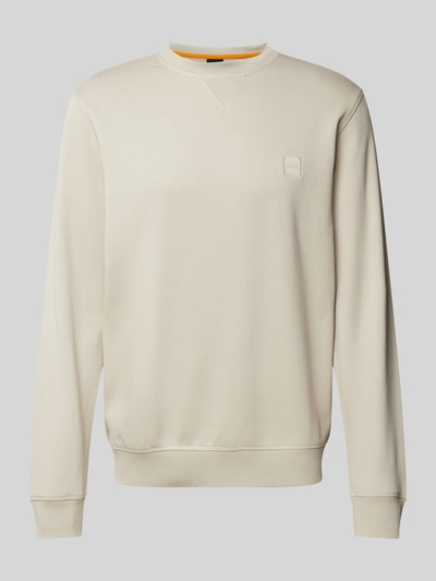 BOSS Orange Sweatshirt mit Label-Patch Modell 'Westart' Sand 2