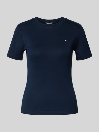 Tommy Hilfiger Slim Fit T-Shirt aus reiner Baumwolle Marine 2