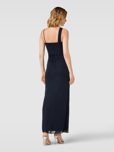 Christian Berg Cocktail Abendkleid mit Spaghettiträger Marine Melange 5