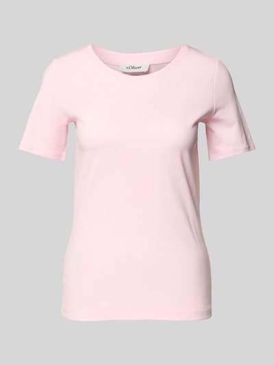 s.Oliver RED LABEL Slim fit T-shirt van katoen Roze - 2