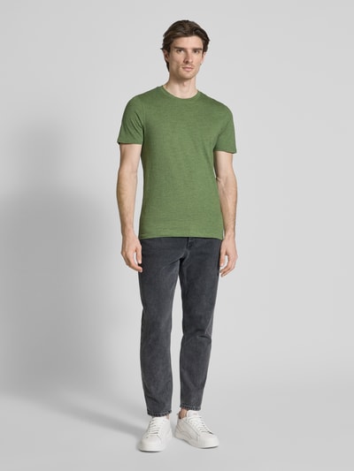 MCNEAL T-Shirt mit geripptem Rundhalsausschnitt Khaki 1