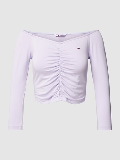 Tommy Jeans Kort shirt met lange mouwen en labelstitching Lavendel - 2