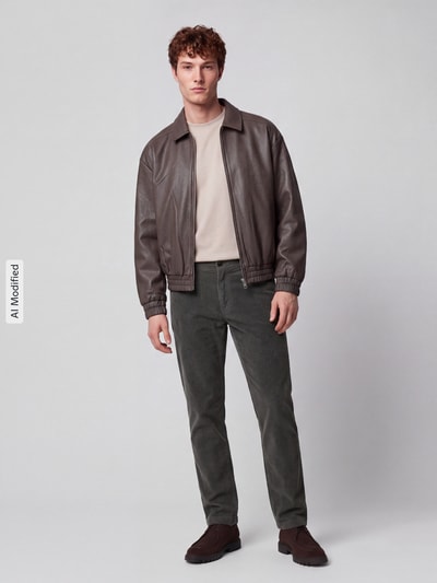 BOSS Orange Tapered Fit Chino aus Baumwoll-Mix Hellgruen 1