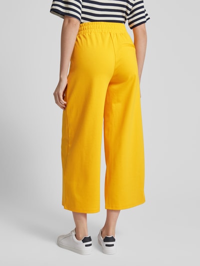 ICHI Wide Leg Stoffhose mit verkürztem Schnitt Modell 'Kate Sus' Orange 5