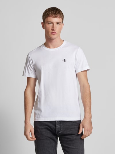 Calvin Klein Jeans Regular Fit T-Shirt aus reiner Baumwolle Mittelgrau 4