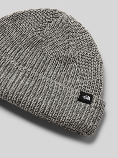 The North Face Strickmütze mit breitem Umschlag und Label-Detail Mittelgrau 2