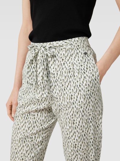 Garcia Stoffen broek met all-over motief Wit - 3