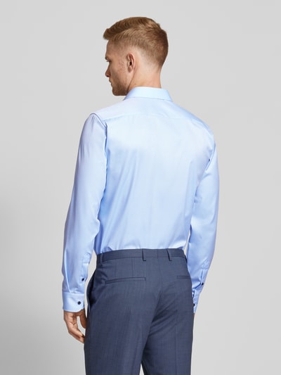 Eterna Slim fit zakelijk overhemd van twill Lichtblauw - 5