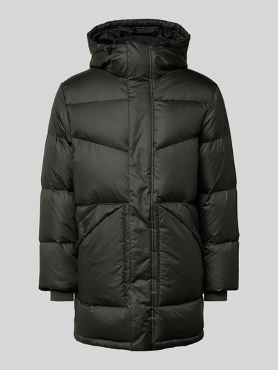 Marc O'Polo Denim Regular fit donsjack met tunnelkoord in de taille Donkergroen - 2