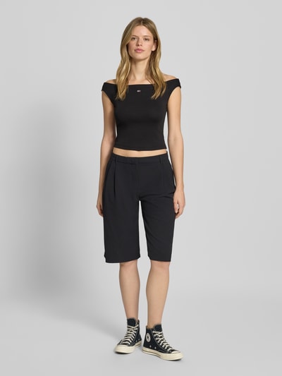 Tommy Jeans Slim fit top van katoenmix Zwart - 1