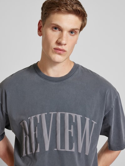 REVIEW T-Shirt mit Label-Print Black 3