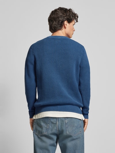 Pepe Jeans Strickpullover mit Label-Detail Modell 'Maddox' Blau 5