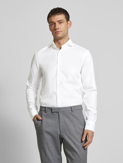 BOSS Slim Fit Businesshemd aus Twill Weiss 4