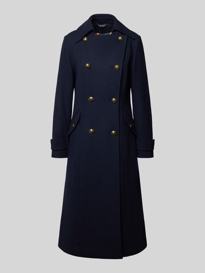 Lauren Ralph Lauren Lange jas van wolmix met mouwtrensjes Marineblauw - 2