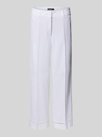 Cambio Straight Leg Leinenhose mit Bügelfalten Modell 'CALIFORNIA' Offwhite 2