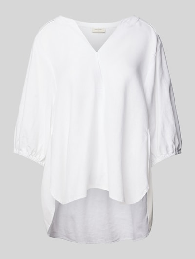 FREE/QUENT Blouse van een mix van linnen en viscose met 3/4-mouwen, model 'Lava' Offwhite - 2