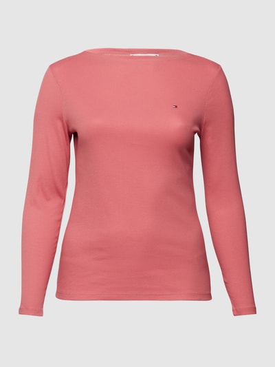 Tommy Hilfiger Curve PLUS SIZE Longsleeve in Ripp-Optik Pink 2