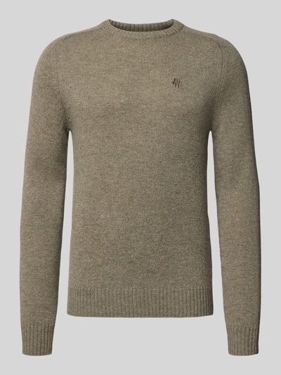 MCNEAL Regular fit gebreide pullover van pure wol Olijfgroen gemêleerd - 2