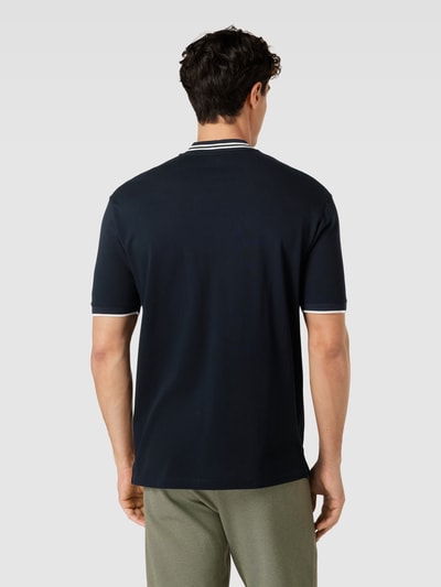 Emporio Armani Koszulka polo o kroju slim fit z paskami w kontrastowym kolorze Granatowy 5