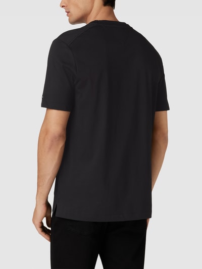 Tommy Hilfiger Tailored T-shirt met geribde ronde hals Zwart - 5