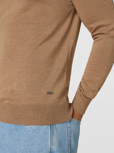 JOOP! Collection Strickpullover mit Stehkragen Modell 'Davide' Camel 3