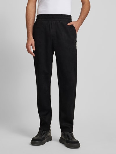 Guess Activewear Straight leg sweatpants met elastische band, model 'DARIL' Zwart - 4