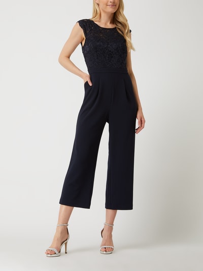 Christian Berg Cocktail Jumpsuit in 2-in-1-look  Marineblauw gemêleerd - 1