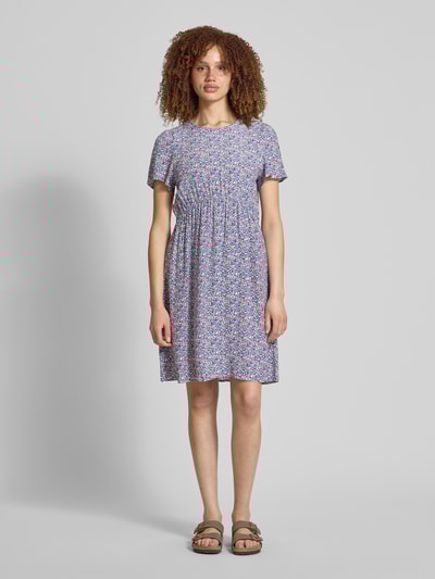 Marc O'Polo Denim Knielange jurk in laagjeslook Rookblauw - 1