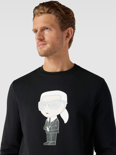 Karl Lagerfeld Sweatshirt mit Label-Print Black 3