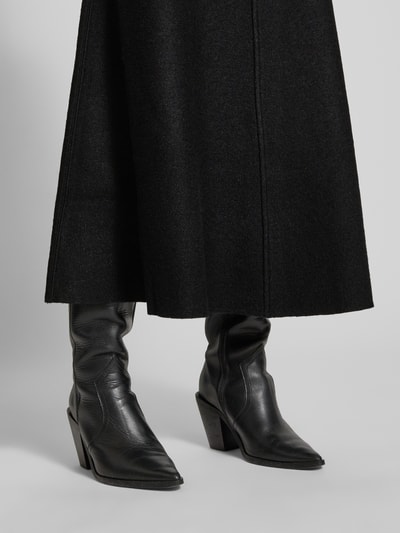 Marc O'Polo Spódnica midi rozkloszowana z mieszanki wiskozy i wełny Czarny 3