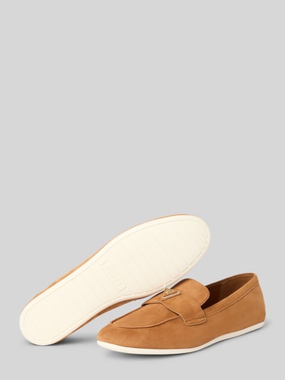 Guess Mokasyny z detalem z logo model ‘BAYLON’ Beżowy 4