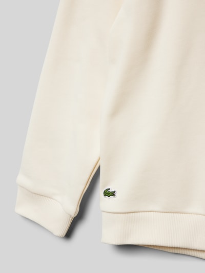 Lacoste Sweatshirt mit Label-Print Ecru 2