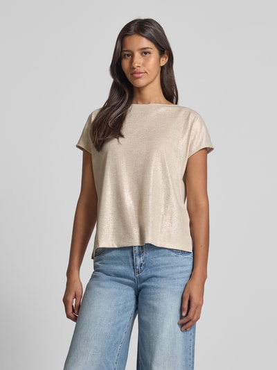 Someday T-shirt met kapmouwen, model 'Kevita' Zand - 4