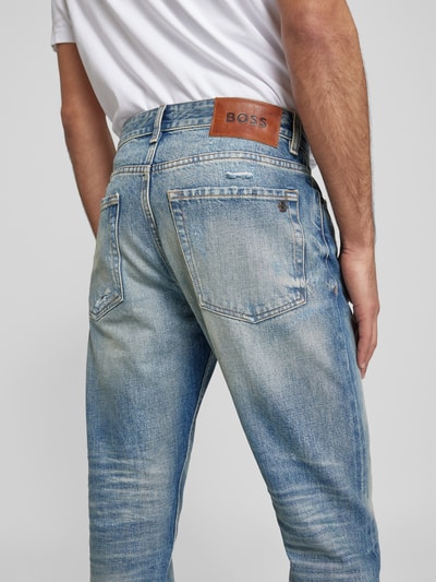 BOSS Orange Regular Fit Jeans im 5-Pocket-Design Modell 'Selvedge' Jeansblau 3