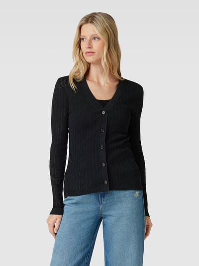 Marc O'Polo Strickjacke aus Baumwolle mit Knopfleiste Black 4