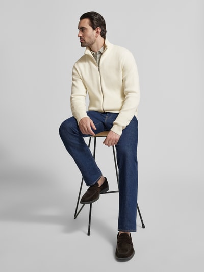 Lindbergh Cardigan mit Stehkragen und Reißverschluss Offwhite 3