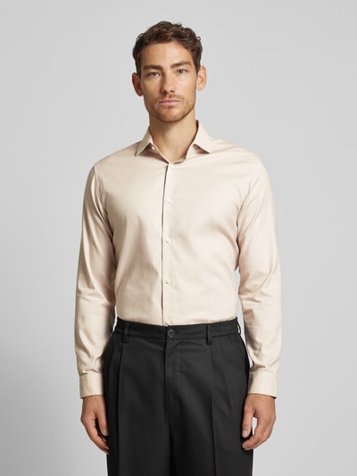 Jack & Jones Premium Slim fit vrijetijdsoverhemd met kentkraag, model 'PARKER' Beige - 4