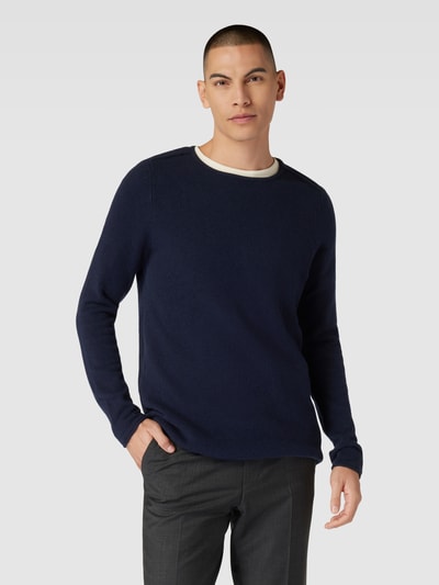 Drykorn Gebreide pullover met ronde hals, model 'RIKONO' Marineblauw - 4