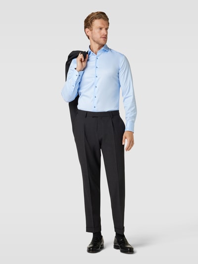 Eterna Slim Fit Premium Shirt mit Haifischkragen Bleu 1