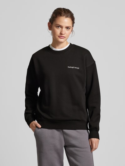 TheJoggConcept Sweatshirt mit Label-Print Modell 'SAJA' Black 4