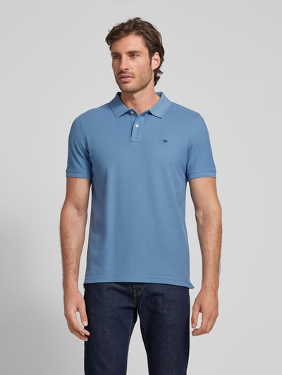 Fynch-Hatton Regular Fit Poloshirt mit Label-Stitching Hellblau 4