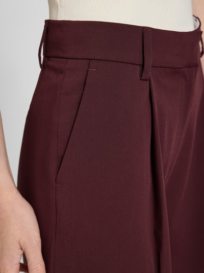 Christian Berg Woman Stoffhose mit französischen Eingrifftaschen Dunkelrot 3