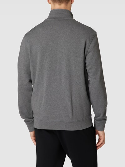 BOSS Orange Bluza rozpinana z naszywką z logo model ‘Zestart’ Szary 5