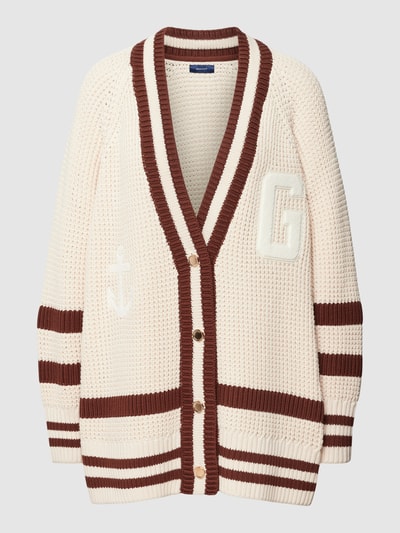 Gant Cardigan met badges Wit - 2